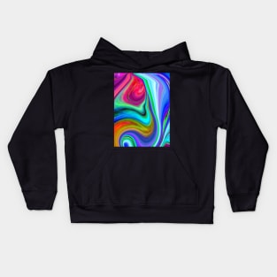 Vibrant Agate Slice Abstract Pattern Kids Hoodie